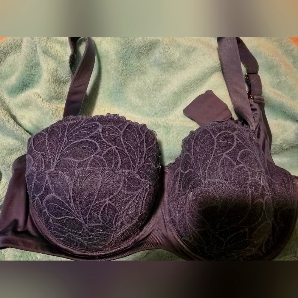 Elegant Purple Lace Bra